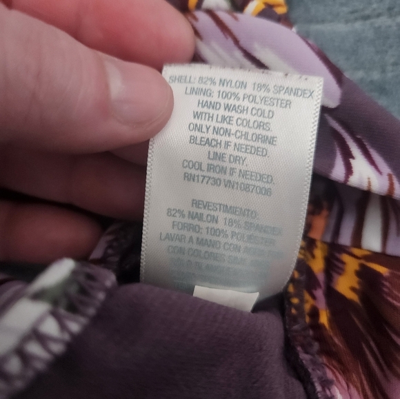 Kona Sol Purple Floral Bikini Top! - Picture 4 of 5